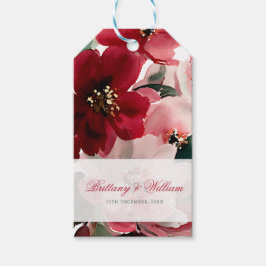 Etiqueta Para Presente  Christmas Themed Red Floral Wedding 