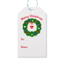 Christmas Wreath of Hearts