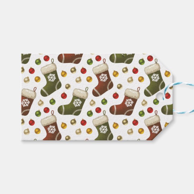 Etiqueta Para Presente Christmas Wreaths (Frente (horizontal))