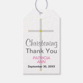 Etiqueta Para Presente Christofer Obrigado Silver Cross Girl Rosa