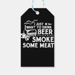 Etiqueta Para Presente CHURRASCO Fumando Carne Fumante Presente Beber Cer
