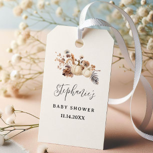 Etiqueta Para Presente Chuva de Amor Baby Shower de Abóbora