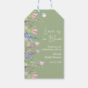 Etiqueta Para Presente Chuva de Amor Floral da Primavera noivado 