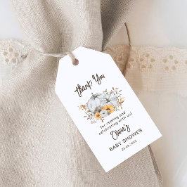 Etiqueta Para Presente Chuva de Amor Outono Abóbora Baby Shower Agradecim