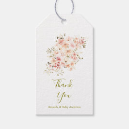 Etiqueta Para Presente Chuva de Bebê de Flores Selvagens Elegantes