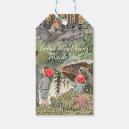 Etiqueta Para Presente Chuva de Bebê Floresta de Cogumelo Fofo 