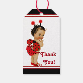 Etiqueta Para Presente Chuva de Bebê Menina Étnica Joaninha