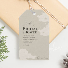 Etiqueta Para Presente Chuva de bebê minimalista rústica obrigado