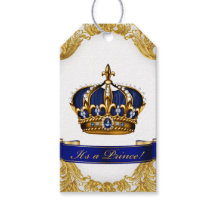 Chuva de Bebê Príncipe Azul Real Dourado
