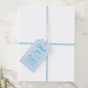 Etiqueta Para Presente Chuva de bebês menino azul floco de neve