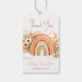 Etiqueta Para Presente Chuva de Bênçãos Boho Obrigado Chá de Bebê
