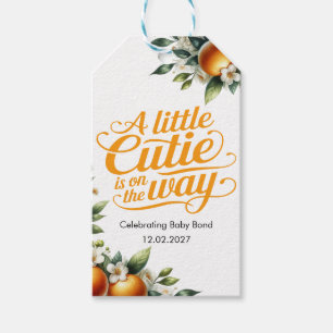 Etiqueta Para Presente Chuva de Bênçãos Laranja Little Cutie Personalizad
