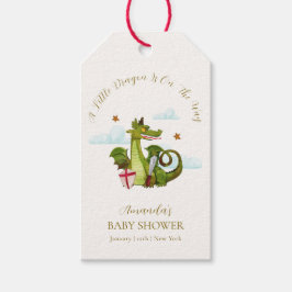 Etiqueta Para Presente Chuva de Estrelas do Pequeno Dragão Mítico Baby Sh