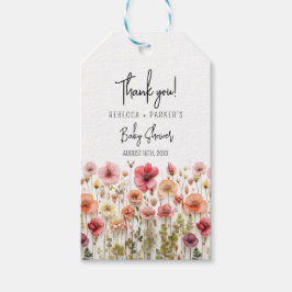 Etiqueta Para Presente Chuva de flores Boho Baby Shower