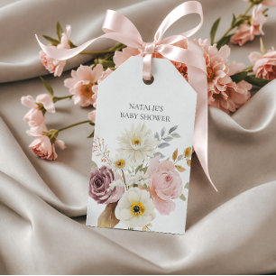 Etiqueta Para Presente Chuva de Flores de Outono Suave na Primavera, Obri