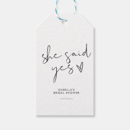 Etiqueta Para Presente Chuva de noiva elegante retrô preto e branco