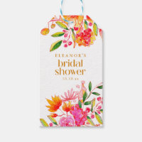 Chuva de Noiva Flor de Aquarela Laranja Rosa Moder