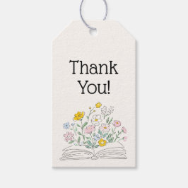 Etiqueta Para Presente Chuva Floral Um Novo Capítulo Chá de Noiva 