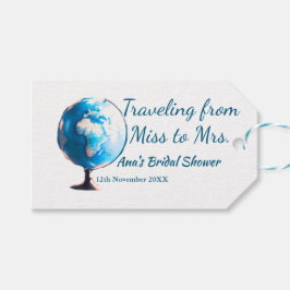 Etiqueta Para Presente Chuveiro de noiva viagem adicionar nome data senho