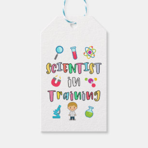 Etiqueta Para Presente Cientista em Treinamento para Jovens Cientistas
