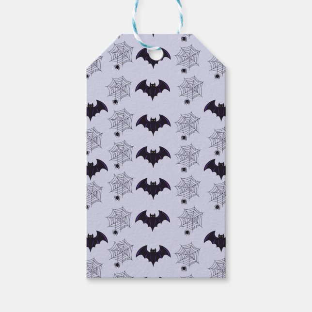 ETIQUETA PARA PRESENTE CINZA E BATATAS DE ARANHA-ARANHA PRETA (Frente)