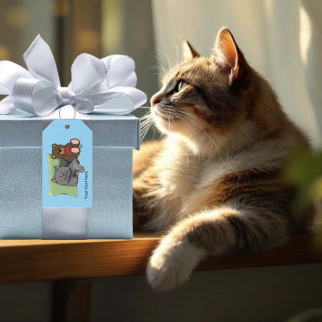 Etiqueta Para Presente Cinza Gato (Criador carregado)