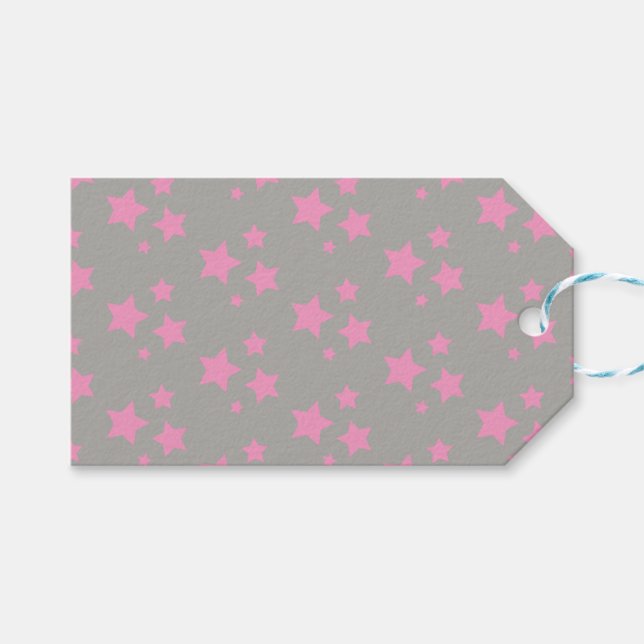 Etiqueta Para Presente Cinza rosa estende design moderno (Frente (horizontal))