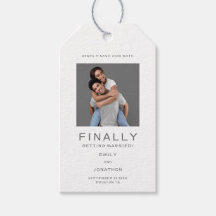 Etiqueta Para Presente Cinza Simples De Tipografia De Fotografia Salva A 