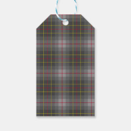 Etiqueta Para Presente Cinza Tartan Gift Tag