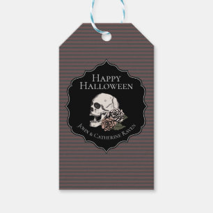 Etiqueta Para Presente Cinzas Escuras Vintage Halloween