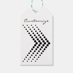 Etiqueta Para Presente Círculo Abstrato de meio tom Zigzag Chevron