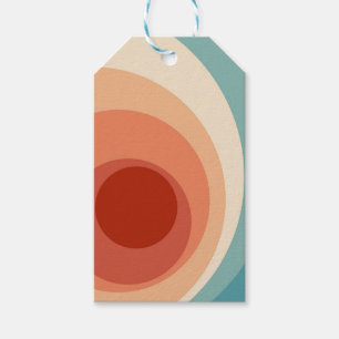 Etiqueta Para Presente Círculos coloridos do estilo retrô, design
