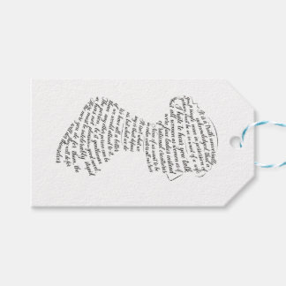 Etiqueta Para Presente Citação de Jane Austen Calligram