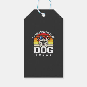 Etiqueta Para Presente Citação Retro Engraçada Amante de Cachorro Bulldog