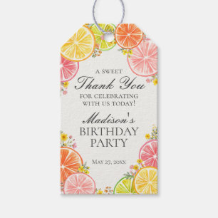 Etiqueta Para Presente Citrus Floral Pequenos Doces Lembrancinhas de Aniv