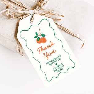 Etiqueta Para Presente Citrus Little Cutie Modern Chá de fraldas Favorece