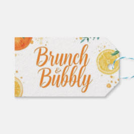 Etiqueta Para Presente Citrus Mimosa Favor Tags – Watercolor Orange