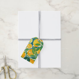 Etiqueta Para Presente Citrus Tree Artisan Lemons Laranjas Limões colorid