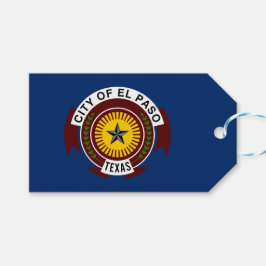 Etiqueta Para Presente City Flag de El Paso (Texas)