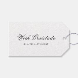 Etiqueta Para Presente Classic Black and White Timeless Wedding
