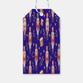 Etiqueta Para Presente Classic Watercolor Nutcracker and Drum Christmas