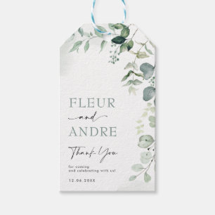 Etiqueta Para Presente Clássica Botânica Eucalyptus Greenery Favor do Cas