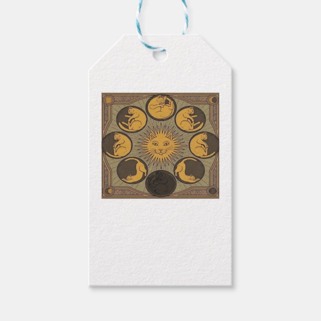 Etiqueta Para Presente Clássico da Lua Whimsigoth (Frente)