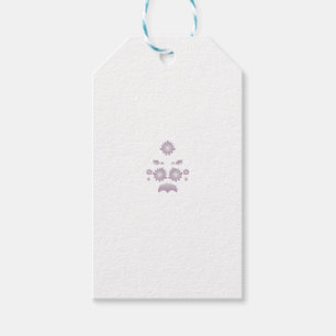 Etiqueta Para Presente Clássico design decorativo Rosa Branco Leite