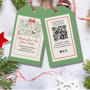 Etiqueta Para Presente Clássico Moderno Vintage Vermelho Natal