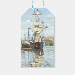 Etiqueta Para Presente Claude Monet. Navios a voar no Sena em Rouen
