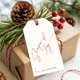 Etiqueta Para Presente Clean Minimalist Family Name Christmas Present