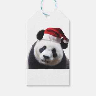 Etiqueta Para Presente Clipped-Panda-Santa-2