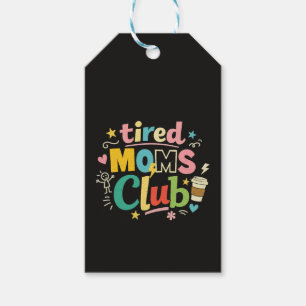 Etiqueta Para Presente Clube de Mães Cansadas Café Humor de Mãe