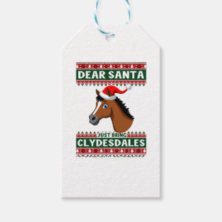 Etiqueta Para Presente Clydesdale Horse Christmas Ugly Xmas Sweater Eques